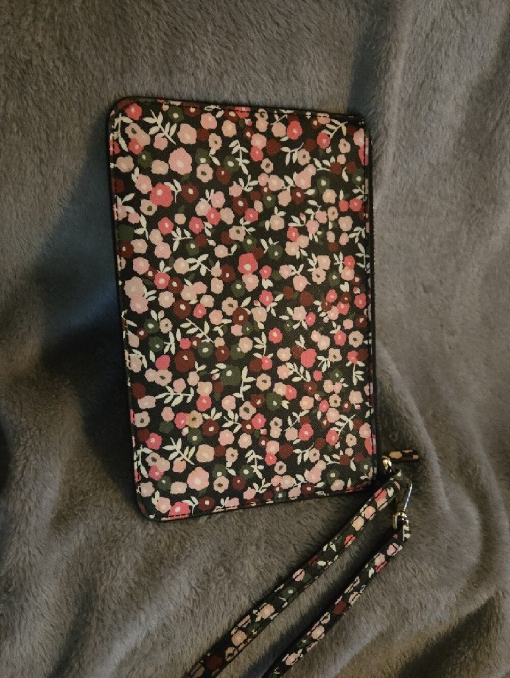 kate spade Black Floral Wristlet with Pink Accents - Picture 5 of 5